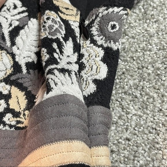 Anthropologie Ett:twa Soiree Midi Dress Black Floral Embroidered Size 4P - Picture 8 of 9